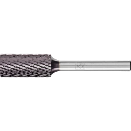 HICOAT Bur - Cylind. (Plain End), DBL Cut - 1/2 X 1 X 1/4 Shank - SA-5, FEP Coating